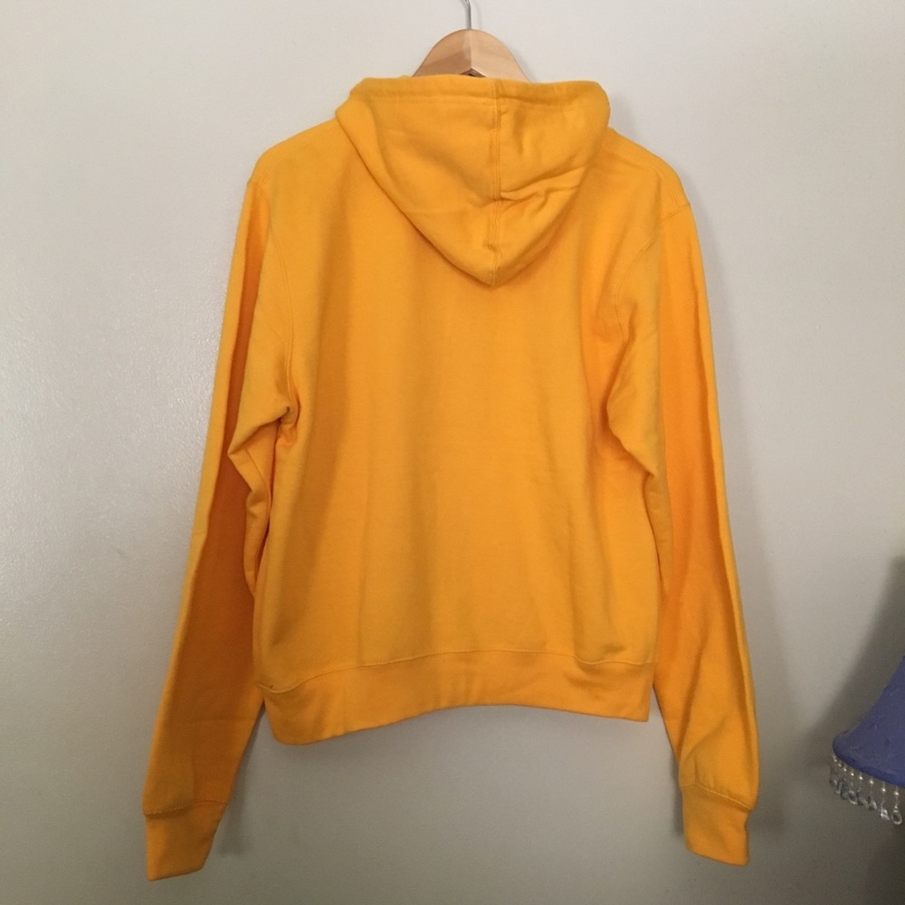 Vintage 90s Mustard hoodie M unisex sweatshirt - Picture 3 of 3